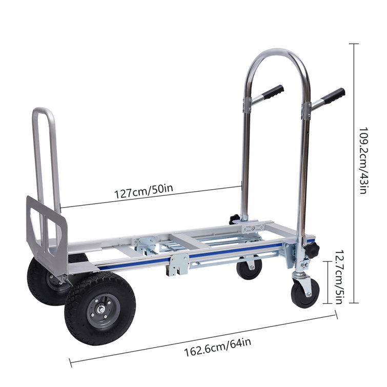 SUNYOU 700 lb. Convertible Hand Truck Dolly Wayfair